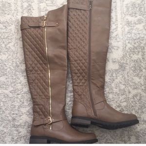 Quilted Brown Boots